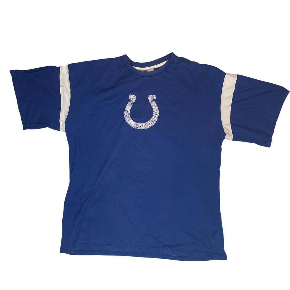 Indianapolis Colts NFL Team Apparel T Shirt Blue 2XL Football Logo Tee